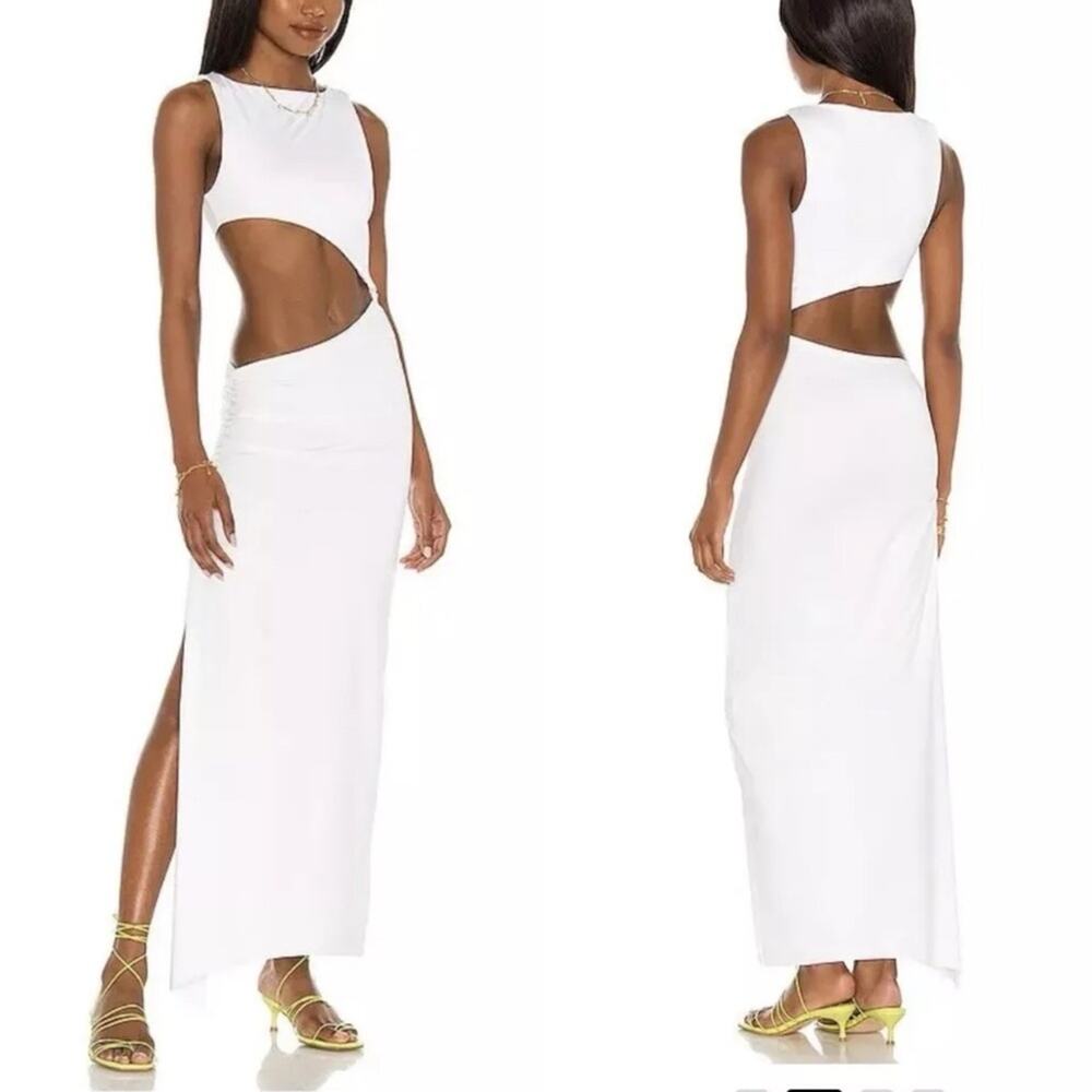 Agua Bendita Maxi Dress Sexy Stretchy Bridal Honeymoon Engagement Asymmetrical L